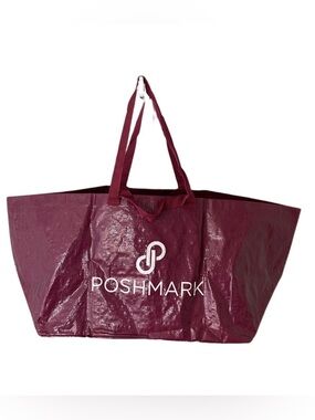 Poshmark Oversized Posh Swag Tote Double Handle Logo Carryall Haul Reseller Bag